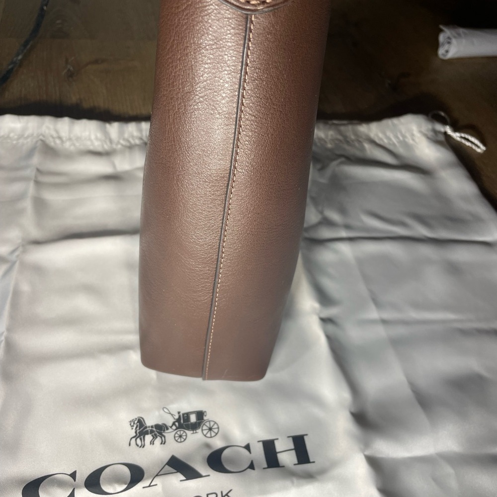 Coach Rich Brown Leather Tote - Picture 12 of 14
